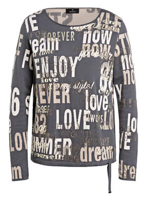 monari Pullover mit Schmucksteinbesatz