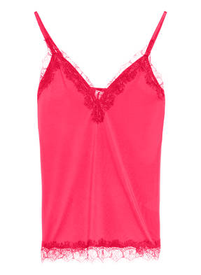 rosemunde Top mit Spitzenbesatz