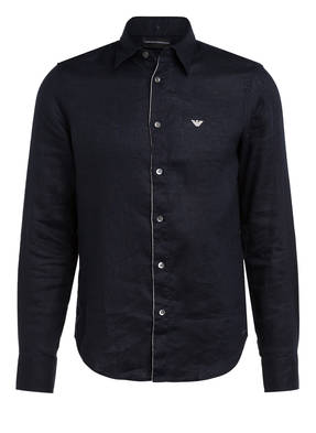 EMPORIO ARMANI Leinenhemd Regular Fit