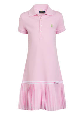POLO RALPH LAUREN Piqué-Polokleid mit Plissee