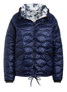 Blauer Lightweight-Daunenjacke zum Wenden