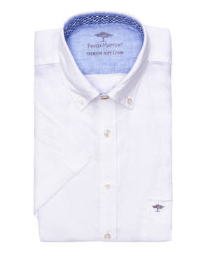 FYNCH-HATTON Halbarm-Hemd Casual Fit aus Leinen