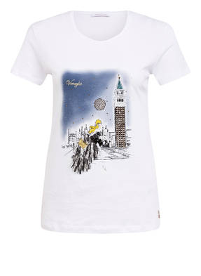 PATRIZIA PEPE T-Shirt mit Schmucksteinbesatz