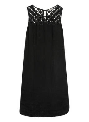 lilienfels Leinenkleid mit Spitzenbesatz