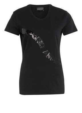 EMPORIO ARMANI T-Shirt mit Paillettenbesatz