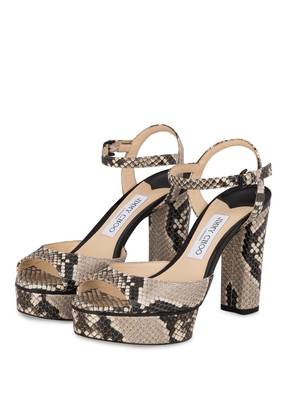 JIMMY CHOO Plateau-Sandaletten PEACHY 105