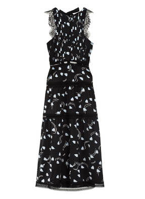 self-portrait Kleid mit Spitzenbesatz