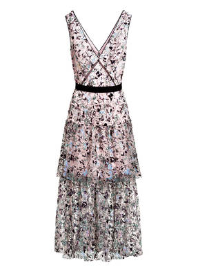 self-portrait Kleid mit Paillettenbesatz