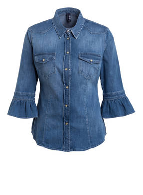 LIU JO Hemdbluse in Jeansoptik mit 3/4-Arm