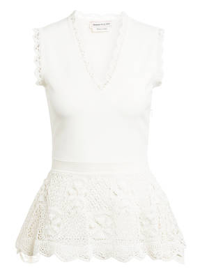 ALEXANDER McQUEEN Top mit Spitzenbesatz