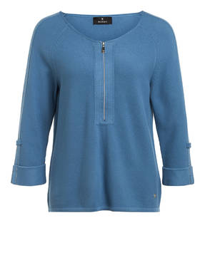 monari Pullover mit Schmucksteinbesatz