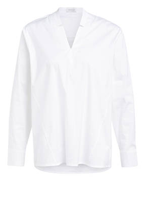 Ren\u00e9 Lezard Hemdblouse lichtgroen-wit Webpatroon zakelijke stijl Mode Blouses Hemdblouses René Lezard 