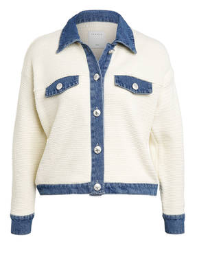 sandro Strickjacke im Materialmix