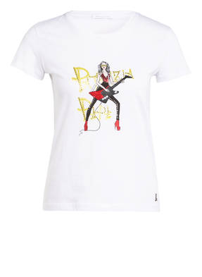 PATRIZIA PEPE T-Shirt mit Schmucksteinbesatz