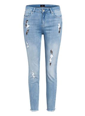 monari 7/8-Jeans mit Schmucksteinbesatz