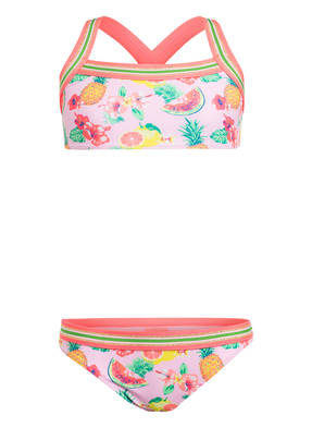 SUNUVA Bustier-Bikini PINK ALOHA mit UV-Schutz 50+