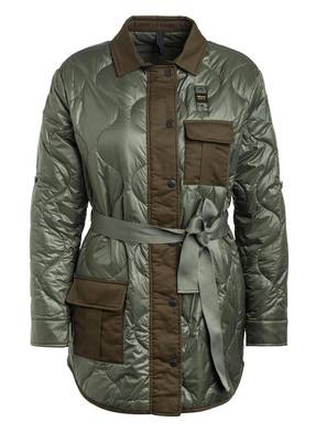 Blauer Steppjacke