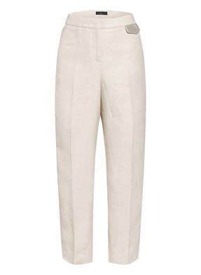 FABIANA FILIPPI Leinenhose MONTEFALCO mit Schmucksteinbesatz