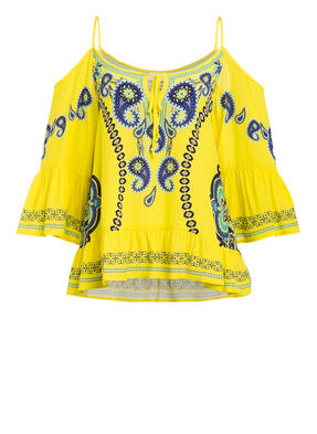 SPORTALM Cold-Shoulder-Bluse mit Schmucksteinbesatz
