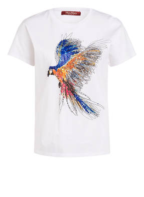 MaxMara STUDIO T-Shirt mit Perlenbesatz und Glitzergarn