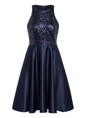 SWING Cocktailkleid mit Volant- und Pailettenbesatz