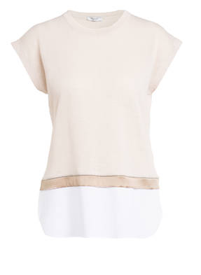 PESERICO Strickshirt mit Perlenbesatz und Blusensaum