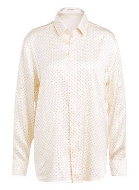 SAINT LAURENT Seidenbluse mit Schmucksteinbesatz