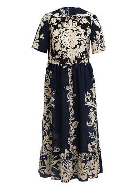 RED VALENTINO Seidenkleid mit Volantbesatz
