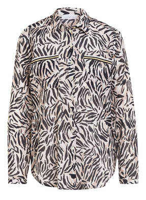 just white Bluse mit Glitzergarn