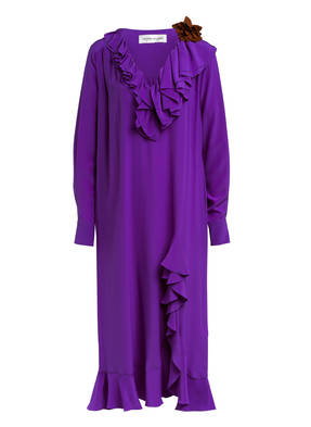 VICTORIABECKHAM Seidenkleid mit Volants