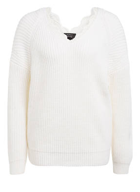 MARCCAIN Pullover mit Spitzenbesatz