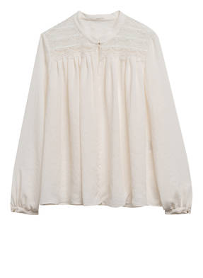 MARC CAIN Blusenshirt mit Spitzenbesatz