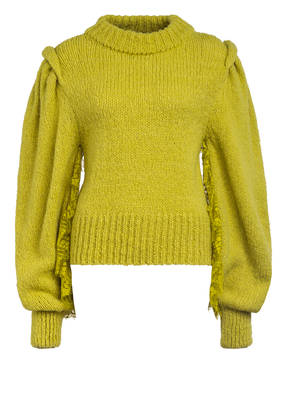 HAYLEY MENZIES Pullover mit Spitzenbesatz