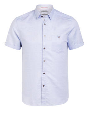 TED BAKER Halbarm-Hemd HAVEFUN Slim Fit mit Leinen