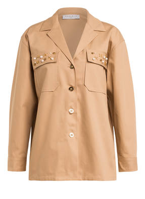 sandro Overshirt mit Perlenbesatz