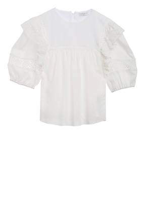 sandro Blusenshirt mit Spitzenbesatz