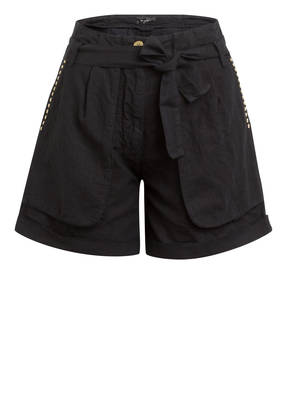 MASON'S Paperbag-Shorts mit Leinen
