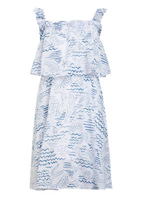 KENZO Kleid mit Volants und Lochstickerei