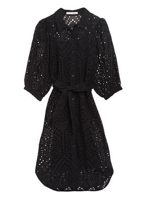 oui Hemdblusenkleid mit Lochspitzenbesatz