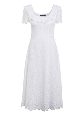POLO RALPH LAUREN Leinenkleid aus Lochspitze mit Volantbesatz