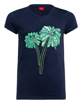 s.Oliver T-Shirt mit Paillettenbesatz