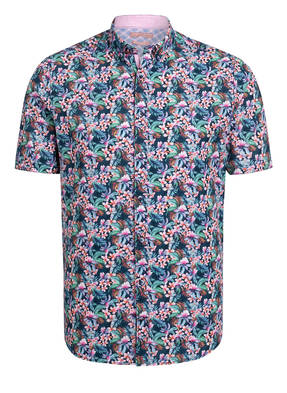 COLOURS & SONS Halbarm-Hemd Slim Fit mit Leinen