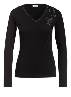 LIU JO Longsleeve mit Schmucksteinbesatz