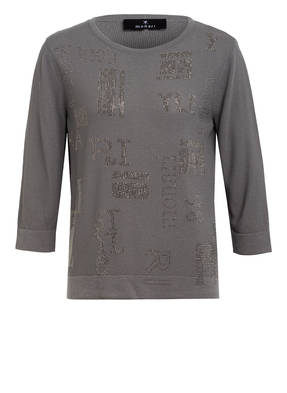monari Pullover mit Schmucksteinbesatz