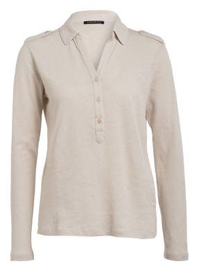 ONE MORE STORY Jersey-Poloshirt mit Leinen