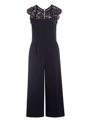 comma Jumpsuit mit Spitzenbesatz