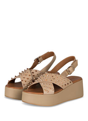 INUOVO Plateau-Sandalen mit Nietenbesatz