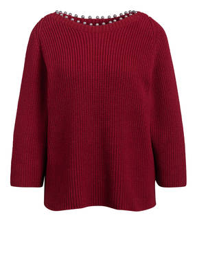 RIANI Pullover mit 3/4-Arm und Perlenbesatz