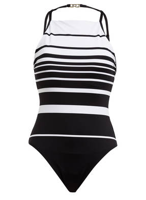 LAUREN RALPH LAUREN High-Neck-Badeanzug GRADIENT STRIPE