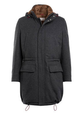 BRUNELLO CUCINELLI Cashmere-Parka mit Lammfellfutter